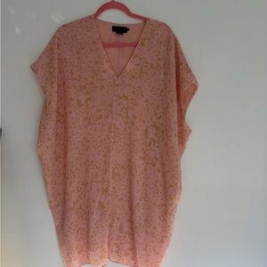 Hatch Blush and Gold Textured Dress